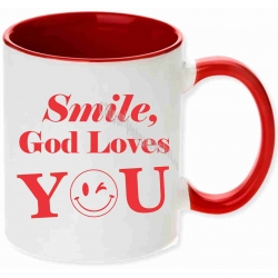 Cana toarta si interior rosu, Smile, God loves You!